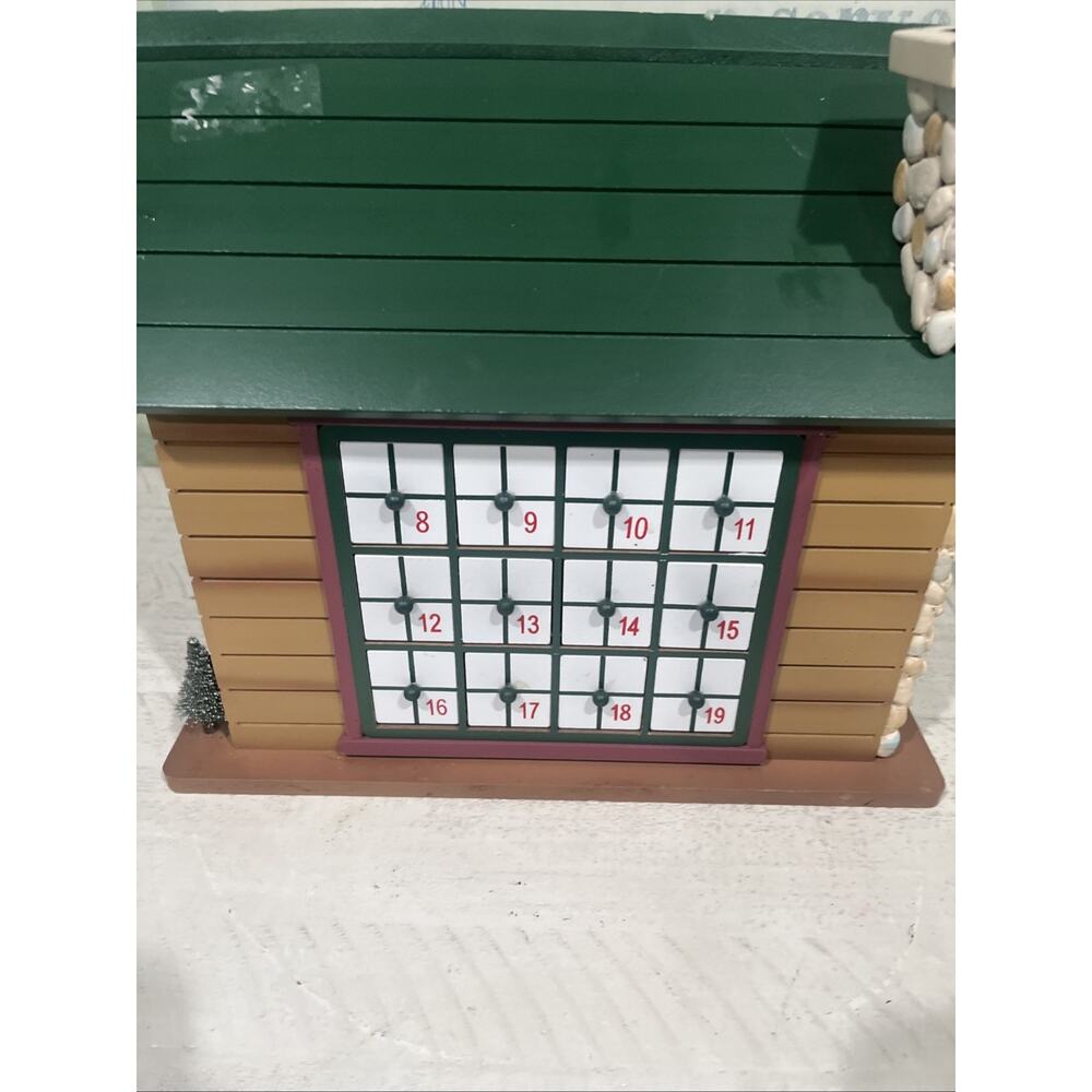 Wooden House Advent Calendar, Christmas Theme Plow And Hearth 24 Wooden Figurine - Picture 4 of 16